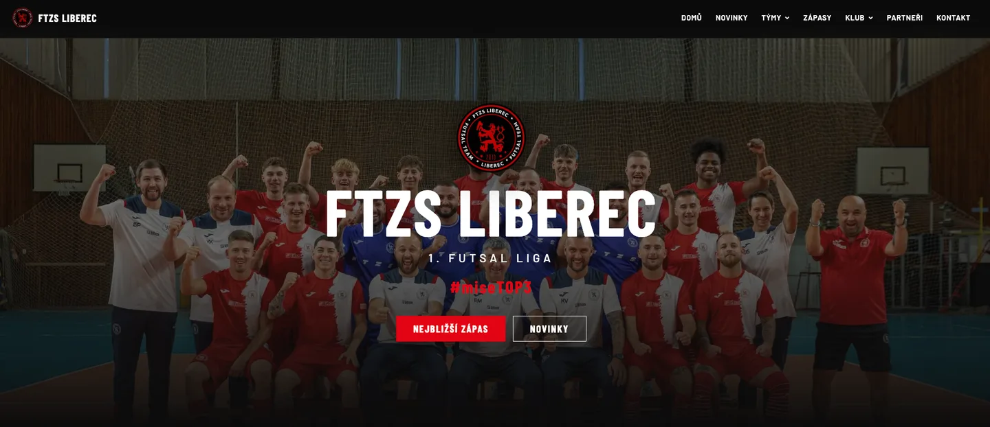 Náhled webu FTZS Liberec